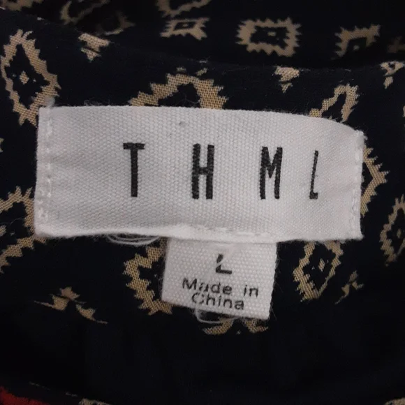 Anthropologie THML faye embroidered halter summer dress womens in size L - Picture 8 of 10